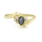 Diamond Sapphire Ring in 14kt Gold