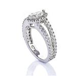  Marquise Center Stone Diamond Engagement Ring in 14kt White Gold
