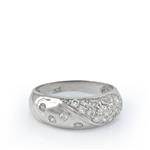 Cubic Zirconia Band in 14kt White Gold