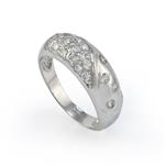Cubic Zirconia Band in 14kt White Gold