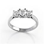 Three Stone Diamond Engagement Ring in 14kt White Gold 