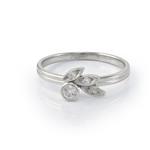 Diamond Flower Ring in 14kt White Gold