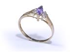 Marquise Cut Amethyst Ring in 10kt Gold