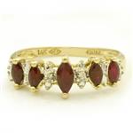 Ruby Accent Diamonds Ring in 14kt Gold