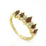 Ruby Accent Diamonds Ring in 14kt Gold