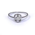 Solitaire Diamond Promise Ring in 10kt White Gold